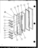 FZ DOOR Diagram and Parts List for SZ22MBW P1120610W W Amana Refrigerator