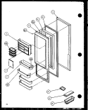 REF DOOR Diagram and Parts List for SZ22MBW P1120610W W Amana Refrigerator