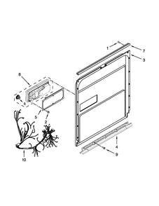 Inner Door Parts Diagram and Parts List for ADB1700ADB1  Amana Dishwasher