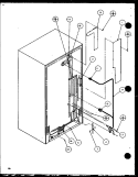 CABINET BACK COMPONENTS Diagram and Parts List for SZ22MBW P1120610W W Amana Refrigerator