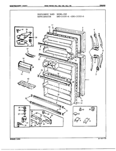 Doors/miscellaneous Diagram and Parts List for 19282B  Admiral Refrigerator