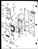 EVAP AND AIR HANDLING Diagram and Parts List for SZDE27KBL P1110602W L Amana Refrigerator