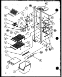 FZ SHELVING AND REF LIGHT Diagram and Parts List for SZD27KBW P1101203W W Amana Refrigerator