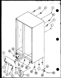 DRAIN AND ROLLERS Diagram and Parts List for SZD27KBW P1101203W W Amana Refrigerator