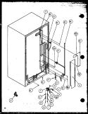 CABINET BACK Diagram and Parts List for SZD27KBW P1101203W W Amana Refrigerator