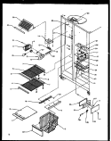 FZ SHELVING AND REF LIGHT Diagram and Parts List for SXDE27NE P1162206W E Amana Refrigerator