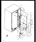 CABINET BACK Diagram and Parts List for SXDE27NE P1162206W E Amana Refrigerator