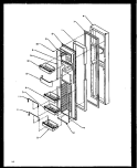 FZ DOOR Diagram and Parts List for SXD27NE P1162408W E Amana Refrigerator