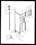 REF DOOR HINGE AND TRIM PARTS Diagram and Parts List for SXD27NE P1162408W E Amana Refrigerator