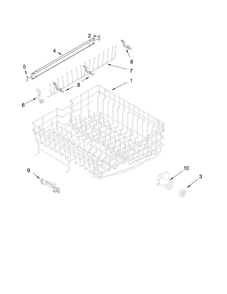 Part Location Diagram of W10240108 Whirlpool DISHRACK