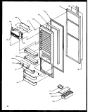 REF DOOR Diagram and Parts List for SXD22NG P1162405W G Amana Refrigerator