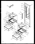 REF SHELVING AND DRAWERS Diagram and Parts List for SXD22NG P1162405W G Amana Refrigerator