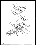 REF SHELVING AND DRAWERS Diagram and Parts List for SXD22NG P1162405W G Amana Refrigerator