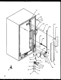 CABINET BACK Diagram and Parts List for SXD22NG P1162405W G Amana Refrigerator