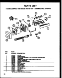 8 CUBE COMPACT ICE MAKER Diagram and Parts List for SXD22NG P1162405W G Amana Refrigerator