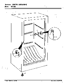 Freezer Compartment Diagram and Parts List for DF15HS V5ZUL Maytag Refrigerator