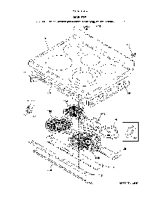 Main Top Diagram and Parts List for 79097313413  Kenmore Range