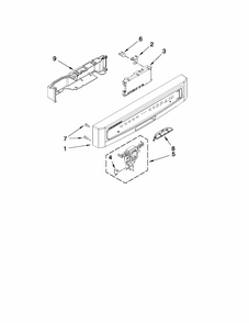 Control Panel And Latch Parts Diagram and Parts List for MDBH949AWB3  Maytag Dishwasher