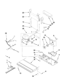 Unit Parts Diagram and Parts List for AFD2535DEW10  Amana Refrigerator
