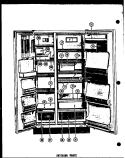 INTERIOR PARTS Diagram and Parts List for SRI22D  Amana Refrigerator