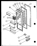 FRERIGERATOR DOOR Diagram and Parts List for SC19J P1116601W Amana Refrigerator