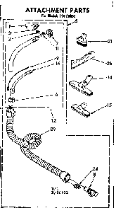 Attachment Parts Diagram and Parts List for 11620952  Kenmore Canister Vacuum