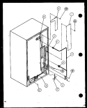 ROLLERS AND BACK UNIT Diagram and Parts List for SC22J P1116002W Amana Refrigerator