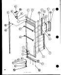 REF DOOR HINGE ANFD TRIMP PARTS Diagram and Parts List for SC25J P1116201W Amana Refrigerator