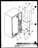 ROLLERS AND BACK UNIT Diagram and Parts List for SC25J P1116201W Amana Refrigerator