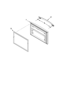 Freezer Door Parts Diagram and Parts List for AFF2534FEW4  Amana Refrigerator
