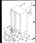 DRAIN AND ROLLERS Diagram and Parts List for 36561 P1108502W Litton Refrigerator