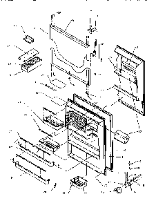 Refrigerator Door Diagram and Parts List for TH18S3W-P1195301W  Amana Refrigerator