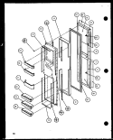 FZ DOOR Diagram and Parts List for 36571 P1108506W Litton Refrigerator