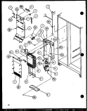 EVAP AND AIR HANDLING Diagram and Parts List for 36571 P1108506W Litton Refrigerator