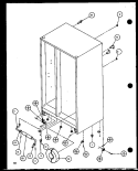 DRAIN AND ROLLERS Diagram and Parts List for 36571 P1108506W Litton Refrigerator