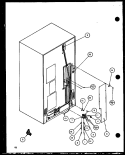 CABINET BACK Diagram and Parts List for 36571 P1108506W Litton Refrigerator