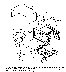 Cabinet Parts Diagram and Parts List for 56568300790  Kenmore Microwave