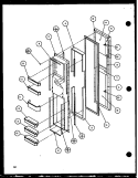 FZ DOOR Diagram and Parts List for 36261 P1108602W Kenmore Refrigerator