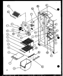 FZ SHELVING AND REF LIGHT Diagram and Parts List for 36261 P1108602W Kenmore Refrigerator
