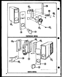 TEMPERATURE CONTROL Diagram and Parts List for SRI22E  Amana Refrigerator