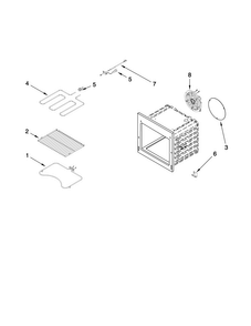 Internal Oven Parts Diagram and Parts List for MEW6630DDS19  Maytag Wall Oven