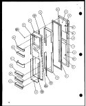 FZ DOOR Diagram and Parts List for SLD25J P1116501W Amana Refrigerator
