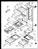 REF SHELVING AND DRAWERS Diagram and Parts List for SLD25J P1116501W Amana Refrigerator