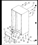 DRAIN AND ROLLERS Diagram and Parts List for SLD25J P1116501W Amana Refrigerator