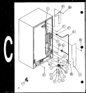 CABINET BACK Diagram and Parts List for SLD25J P1116501W Amana Refrigerator
