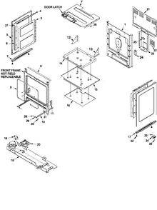 Cabinet Diagram and Parts List for DCF4205AW-PDCF4205  Amana Range