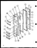 FZ DOOR Diagram and Parts List for SLD25JB P1116503W Amana Refrigerator