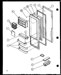 REF DOOR Diagram and Parts List for SLD25JB P1116503W Amana Refrigerator