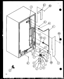 CABINETBACK Diagram and Parts List for SLD25JB P1116503W Amana Refrigerator