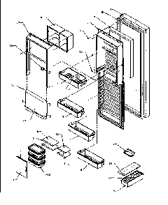 Ref Door Diagram and Parts List for SZD27NE-P1162410WE  Amana Refrigerator